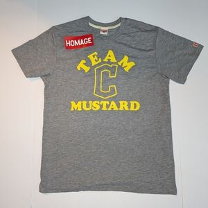 Homage Cleveland Guardians Team Mustard T-shirt. Size Large. NWT.